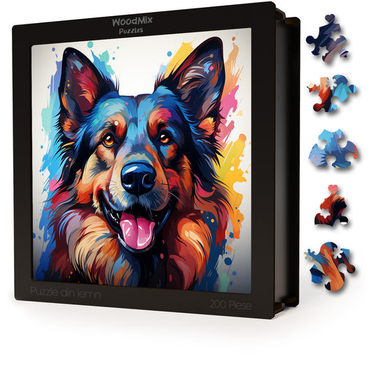 Puzzle cu Animale - Caini - German Shepherd 2 - 200 piese - 30 x 30 cm