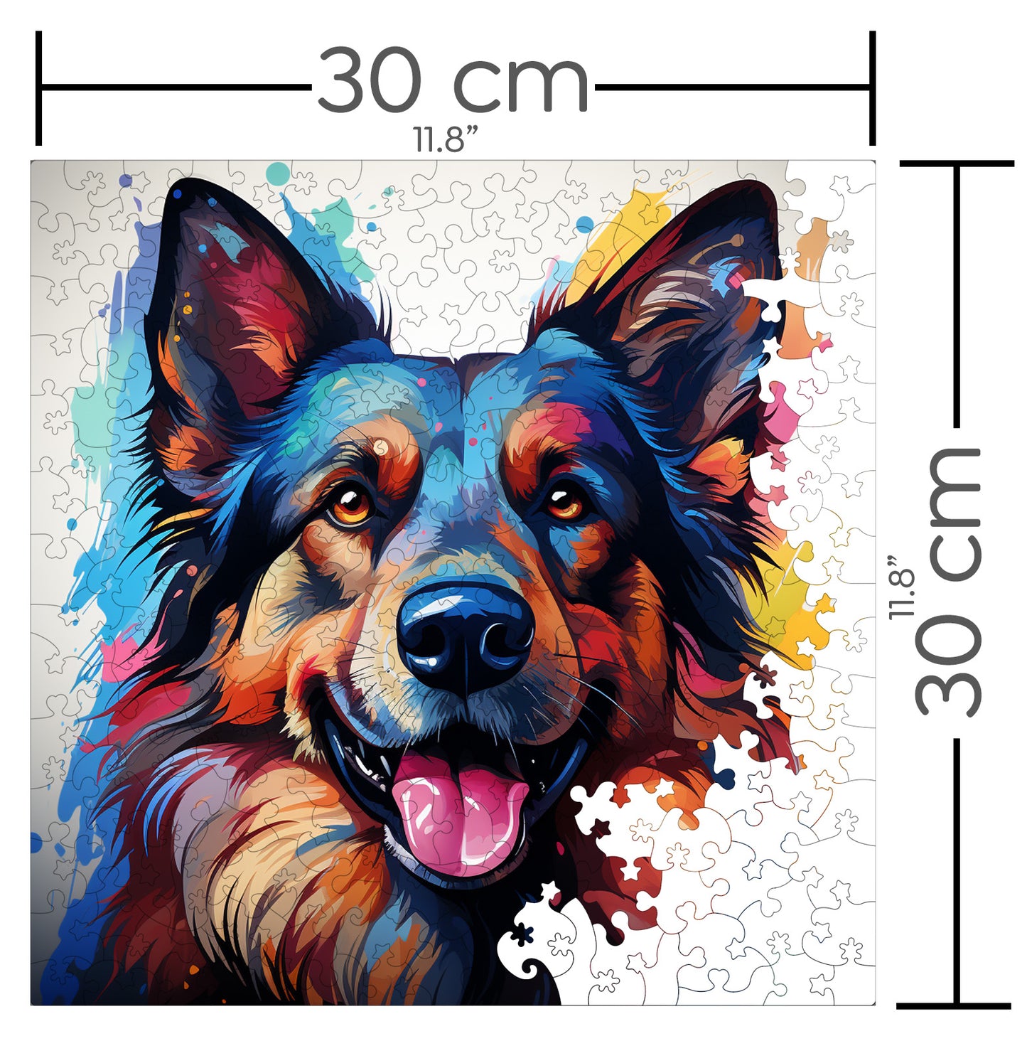 Puzzle cu Animale - Caini - German Shepherd 2 - 200 piese - 30 x 30 cm