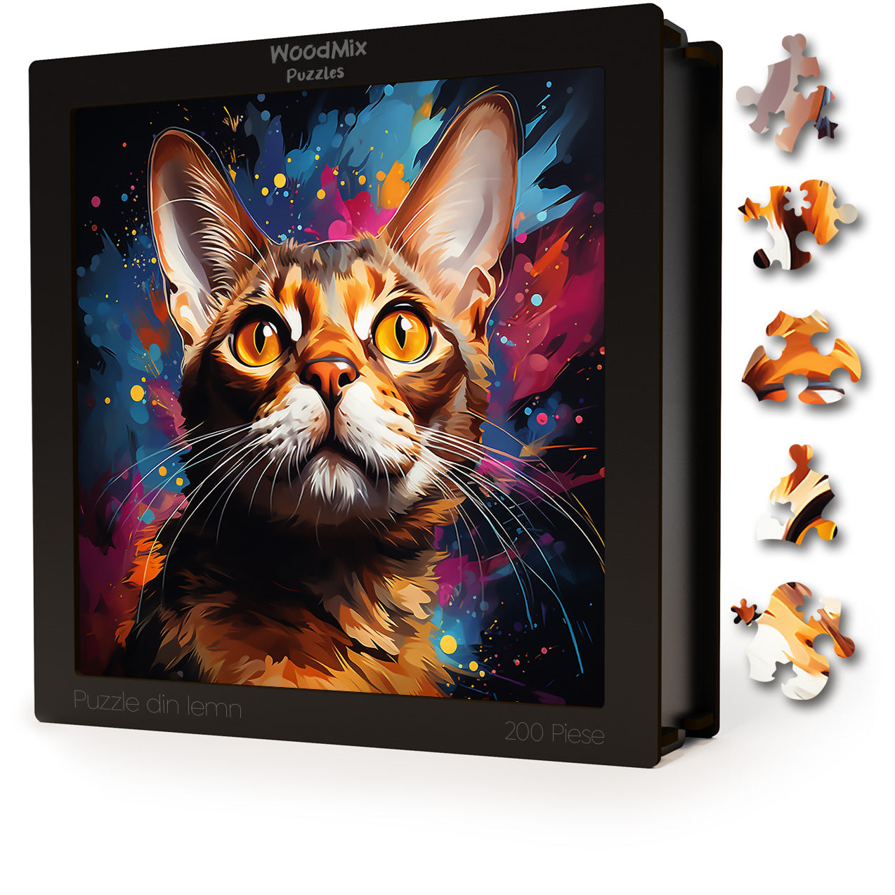 Puzzle cu Pisici - Abyssinian 5 - 200 piese - 30 x 30 cm
