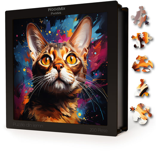 Puzzle cu Pisici - Abyssinian 5 - 200 piese - 30 x 30 cm