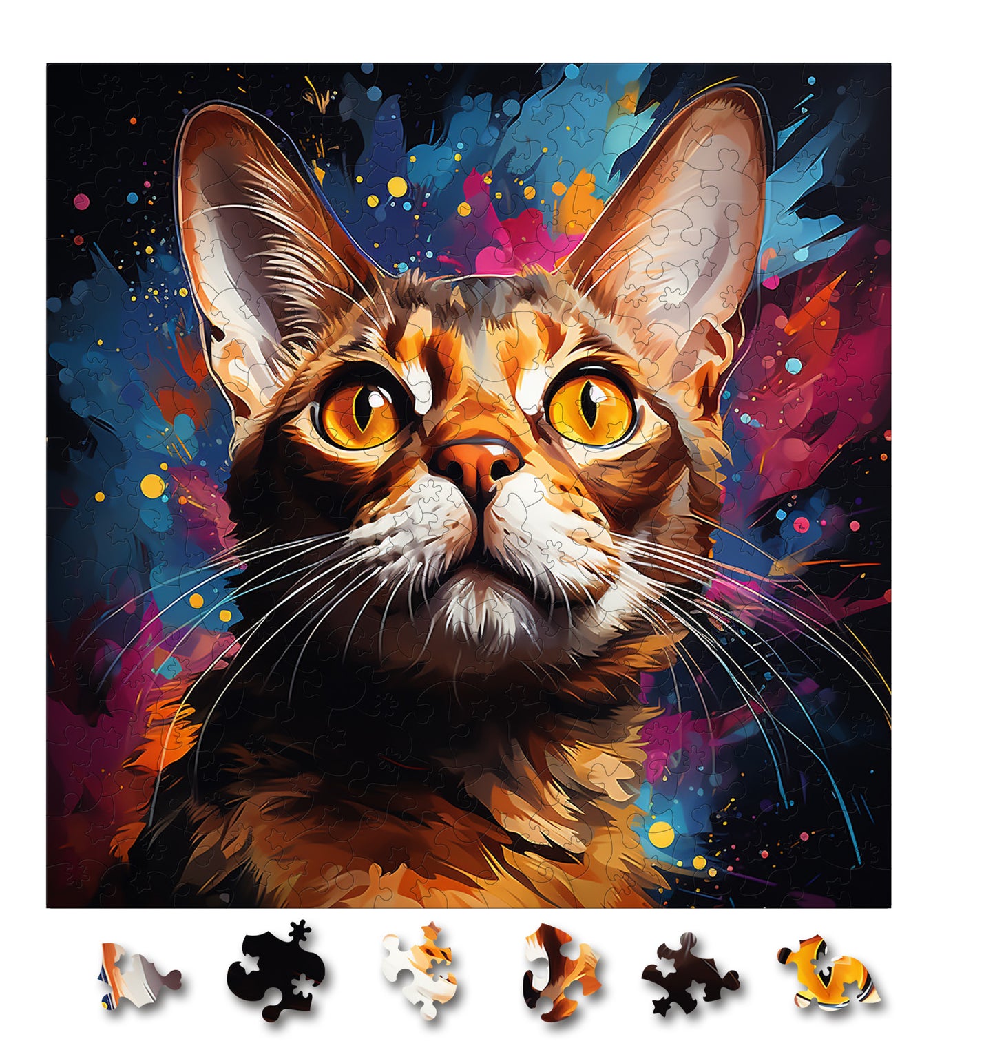 Puzzle cu Pisici - Abyssinian 5 - 200 piese - 30 x 30 cm