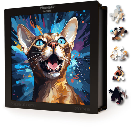 Puzzle cu Pisici - Abyssinian 7 - 200 piese - 30 x 30 cm
