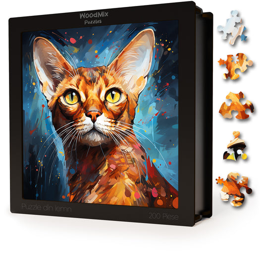 Puzzle cu Pisici - Abyssinian 10 - 200 piese - 30 x 30 cm
