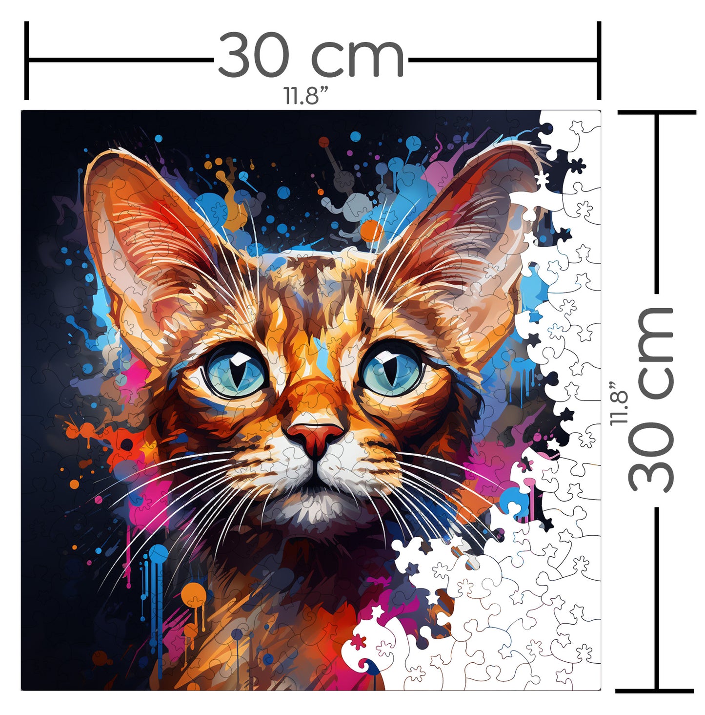 Puzzle cu Pisici - Abyssinian 11 - 200 piese - 30 x 30 cm