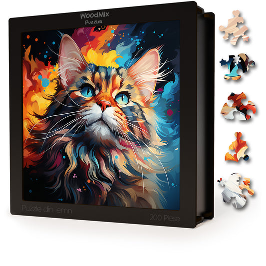 Puzzle cu Pisici - American Bobtail 1 - 200 piese - 30 x 30 cm