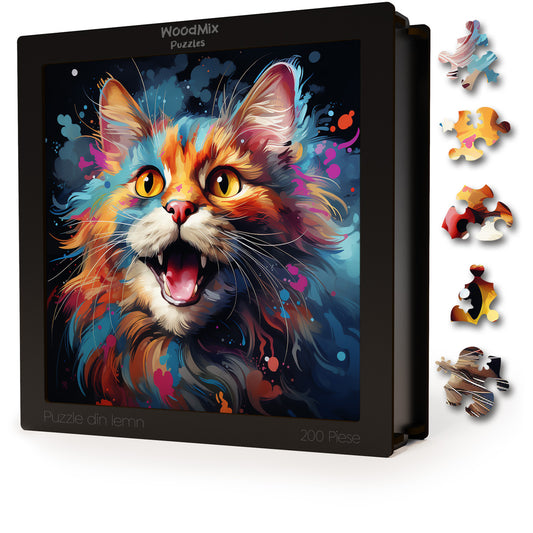 Puzzle cu Pisici - American Bobtail 4 - 200 piese - 30 x 30 cm