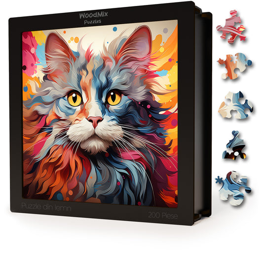 Puzzle cu Pisici - American Curl 1 - 200 piese - 30 x 30 cm