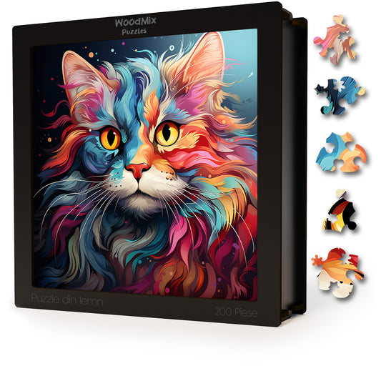 Puzzle cu Pisici - American Curl 2 - 200 piese - 30 x 30 cm