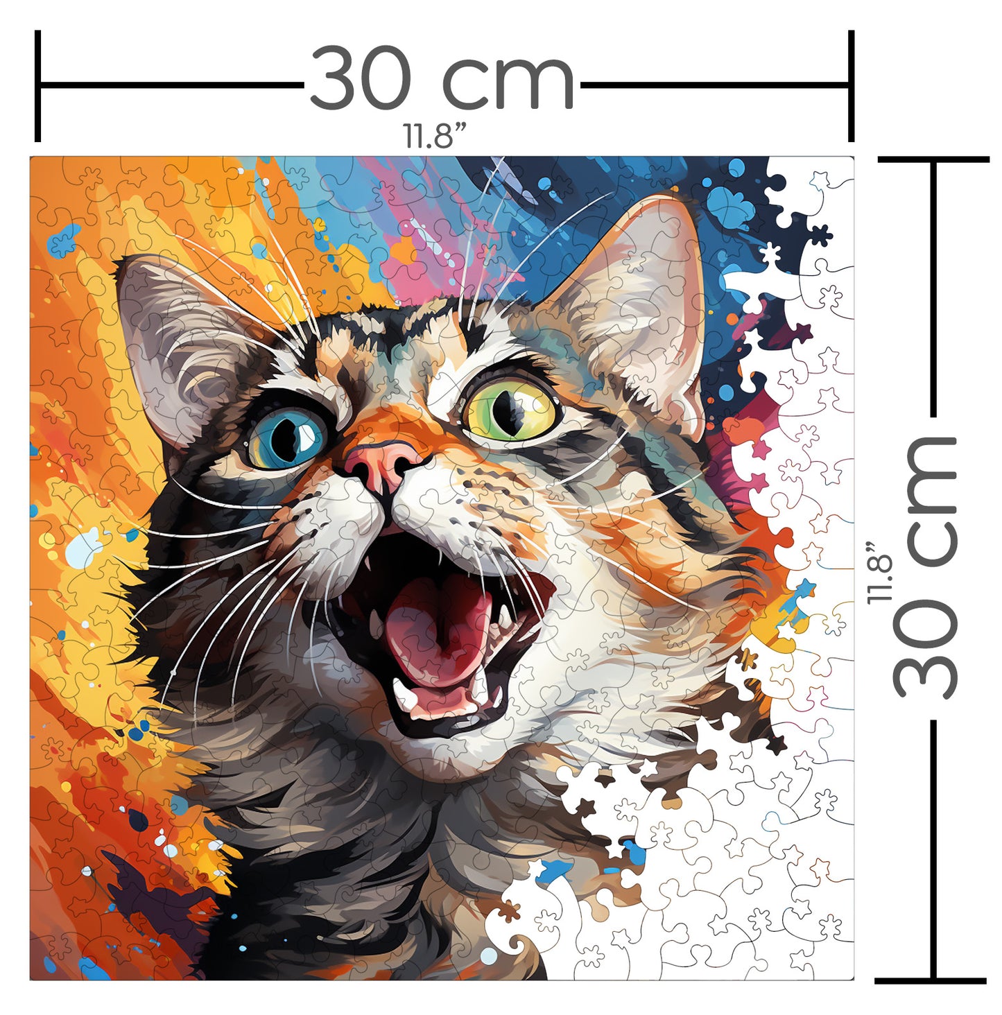 Puzzle cu Pisici - American Wirehair 3 - 200 piese - 30 x 30 cm