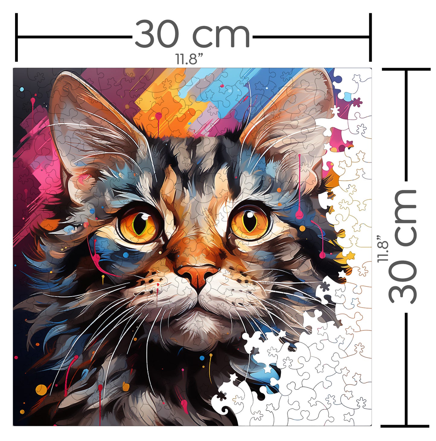 Puzzle cu Pisici - American Wirehair 4 - 200 piese - 30 x 30 cm