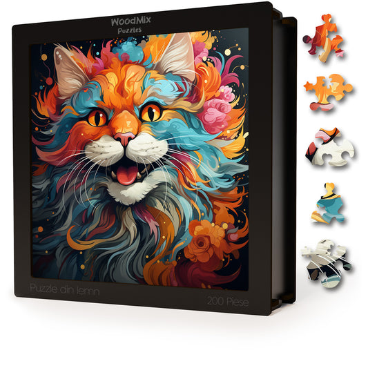 Puzzle cu Pisici - Asian 1 - 200 piese - 30 x 30 cm