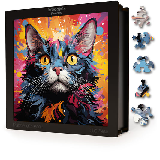 Puzzle cu Pisici - Asian 2 - 200 piese - 30 x 30 cm