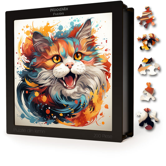 Puzzle cu Pisici - Asian 3 - 200 piese - 30 x 30 cm