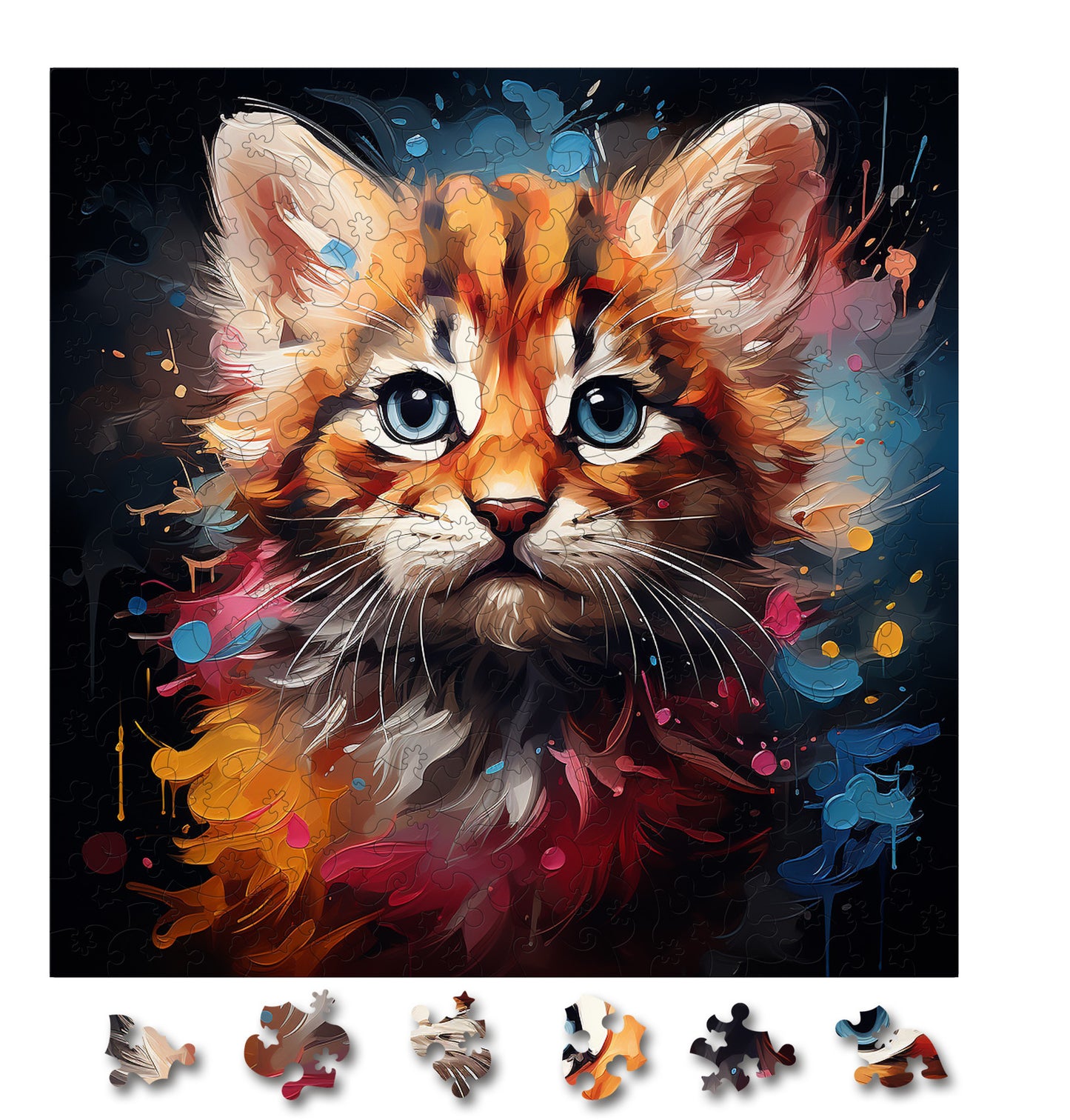 Puzzle cu Pisici - Baby Bobcat 6 - 200 piese - 30 x 30 cm