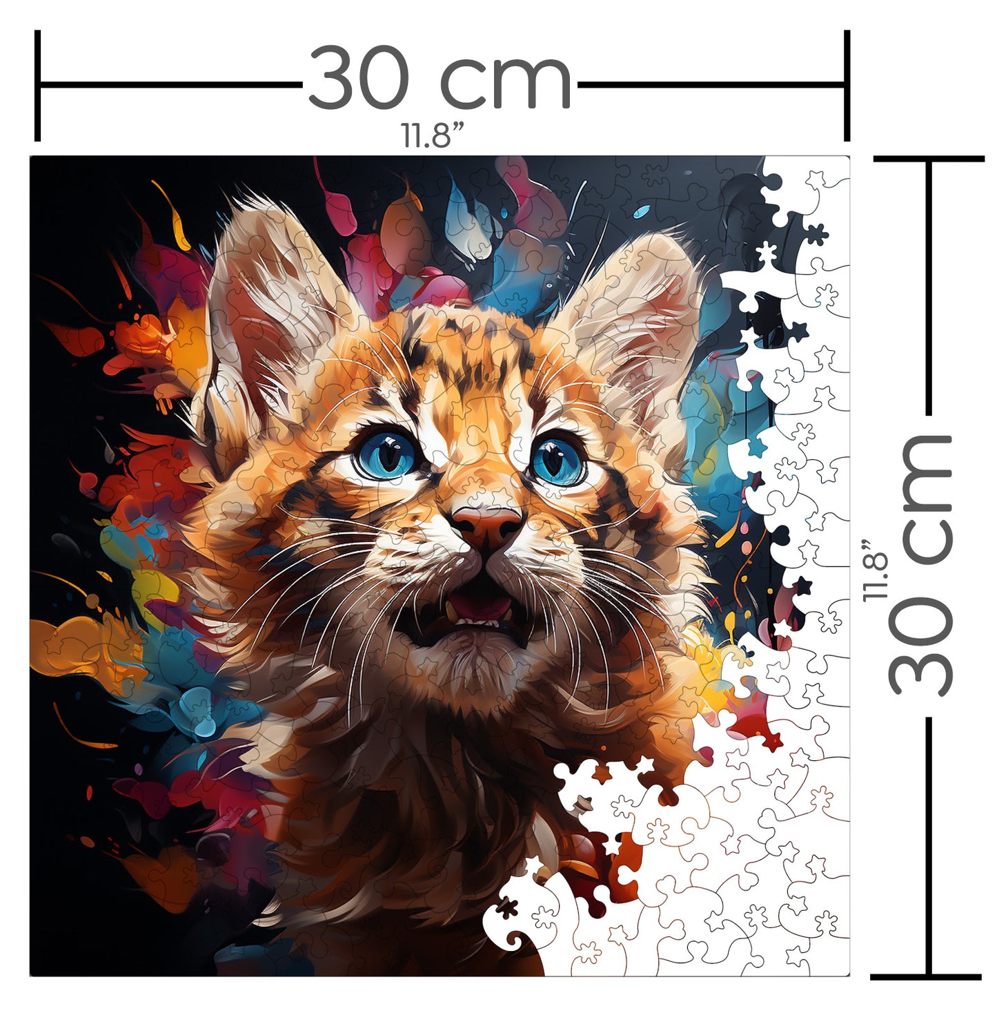 Puzzle cu Pisici - Baby Bobcat 8 - 200 piese - 30 x 30 cm