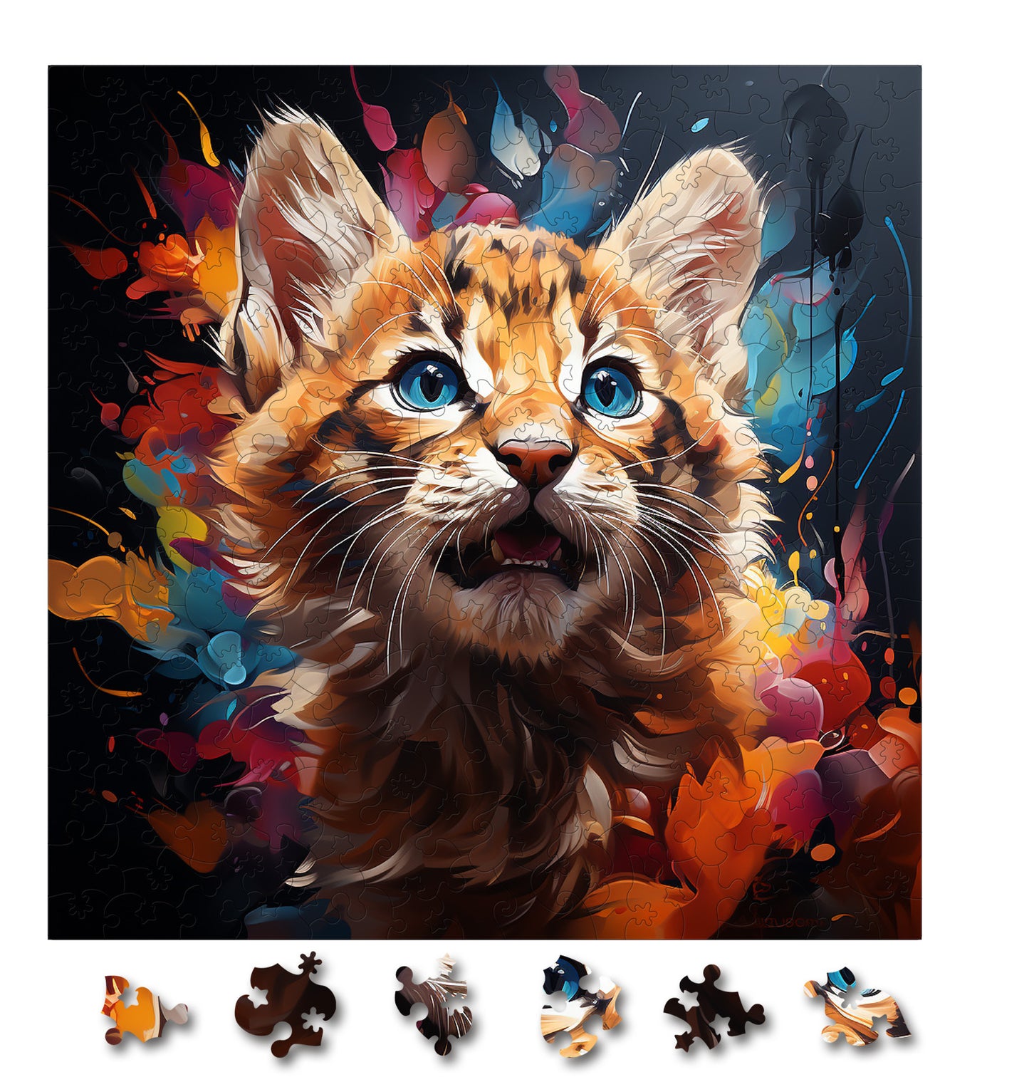 Puzzle cu Pisici - Baby Bobcat 8 - 200 piese - 30 x 30 cm
