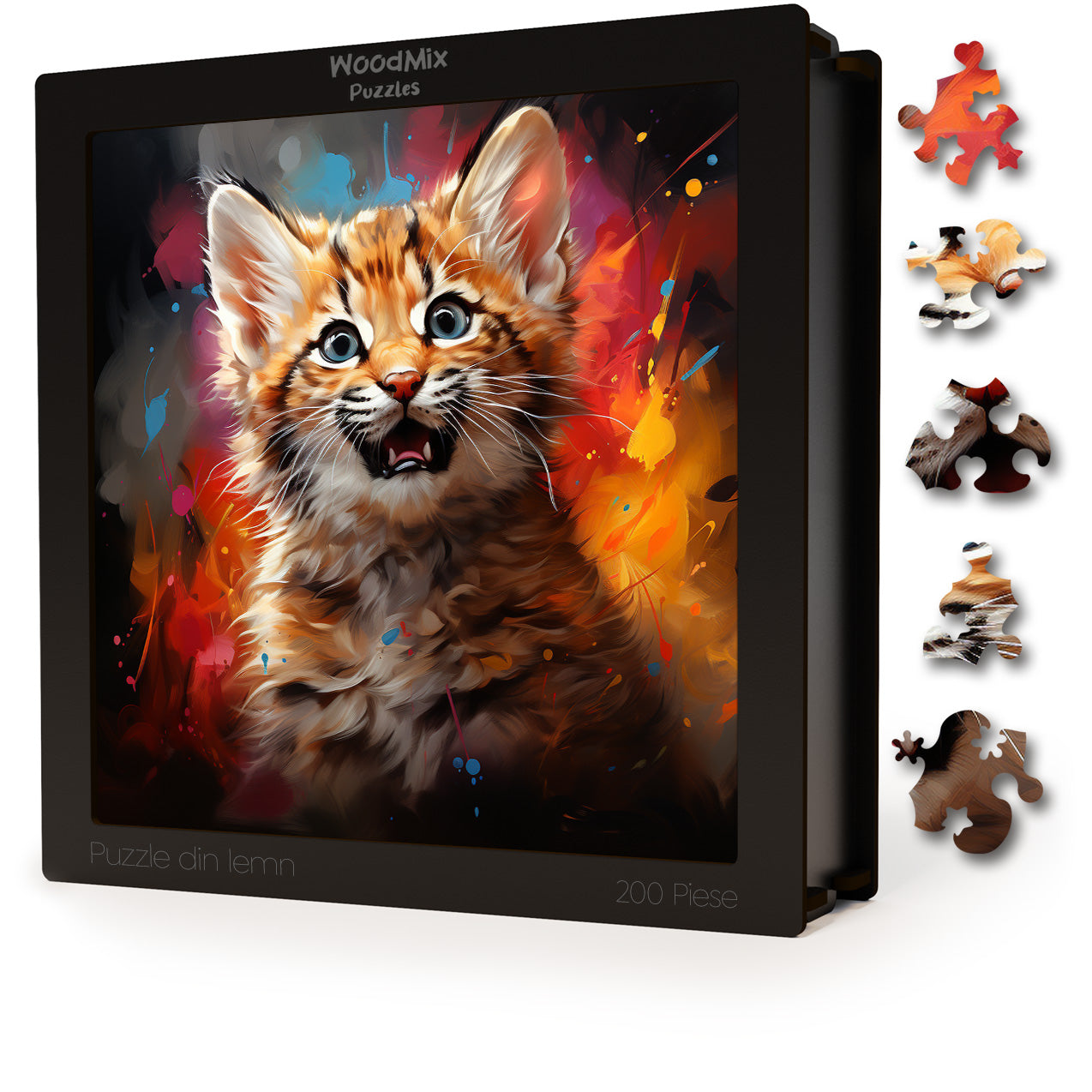 Puzzle cu Pisici - Baby Bobcat 1 - 200 piese - 30 x 30 cm