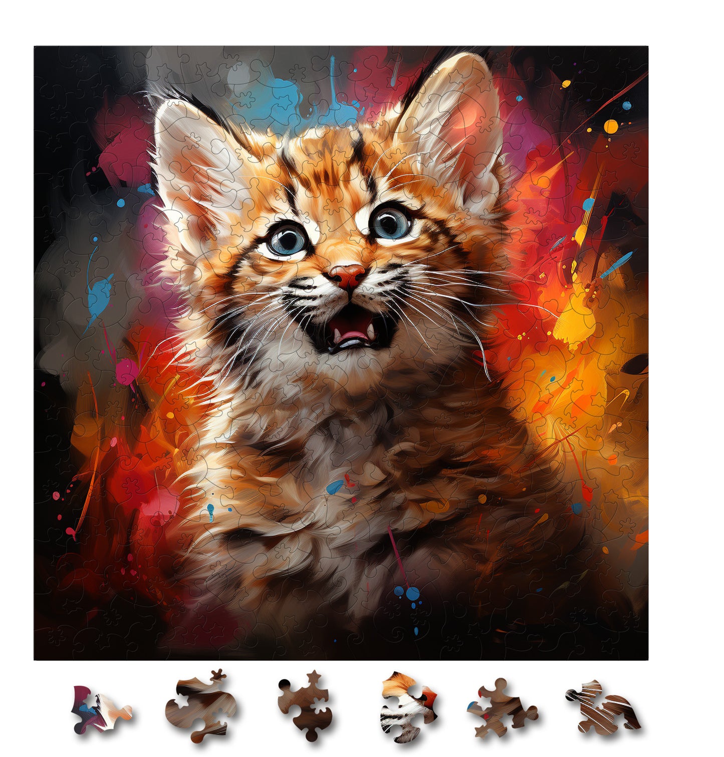 Puzzle cu Pisici - Baby Bobcat 1 - 200 piese - 30 x 30 cm