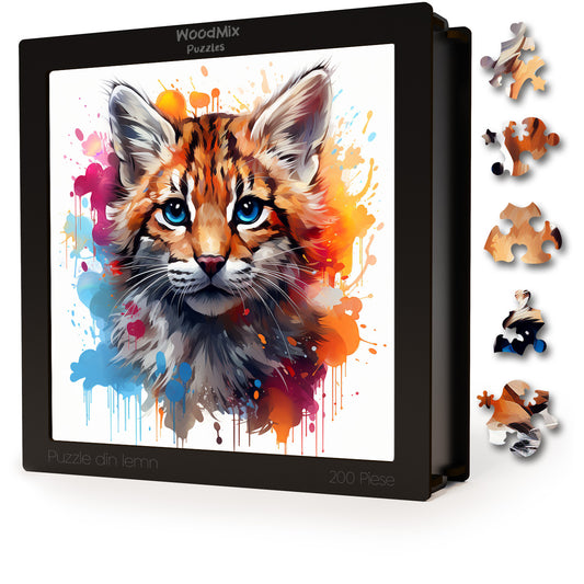 Puzzle cu Pisici - Baby Bobcat 2 - 200 piese - 30 x 30 cm