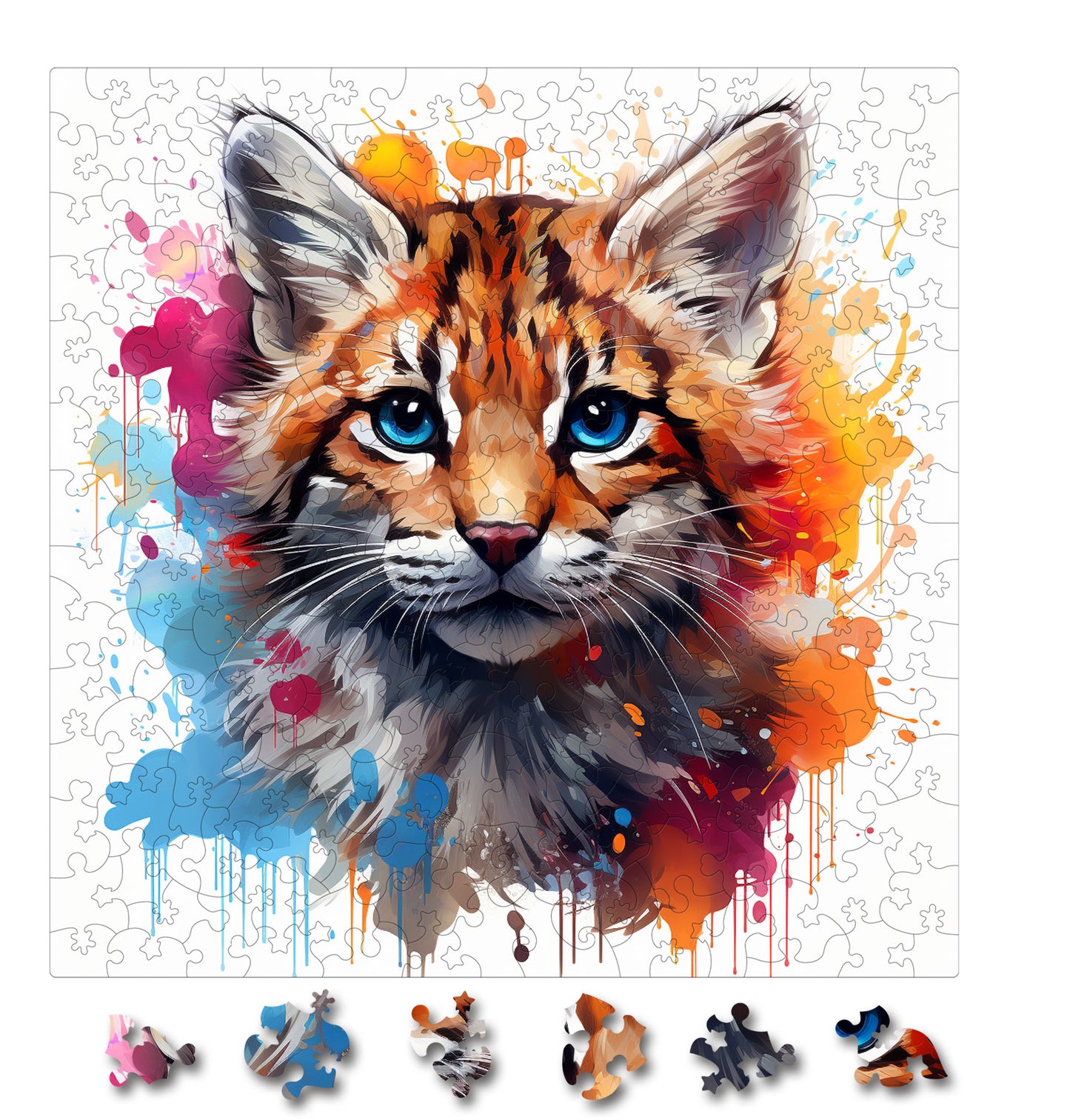 Puzzle cu Pisici - Baby Bobcat 2 - 200 piese - 30 x 30 cm