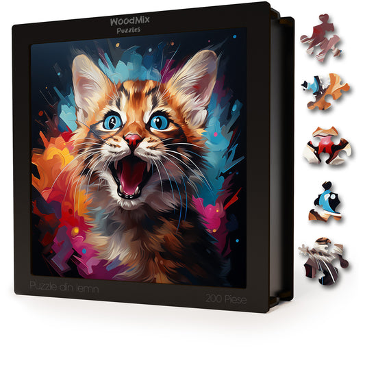 Puzzle cu Pisici - Baby Bobcat 3 - 200 piese - 30 x 30 cm