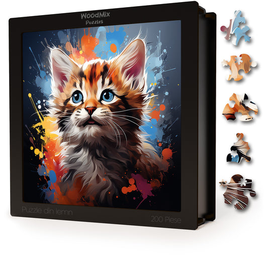 Puzzle cu Pisici - Baby Bobcat 4 - 200 piese - 30 x 30 cm