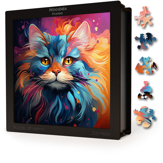 Puzzle cu Pisici - British Longhair 1 - 200 piese - 30 x 30 cm