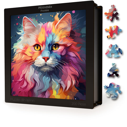 Puzzle cu Pisici - British Longhair 2 - 200 piese - 30 x 30 cm