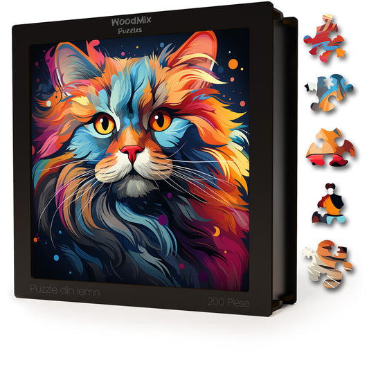 Puzzle cu Pisici - British Longhair 4 - 200 piese - 30 x 30 cm