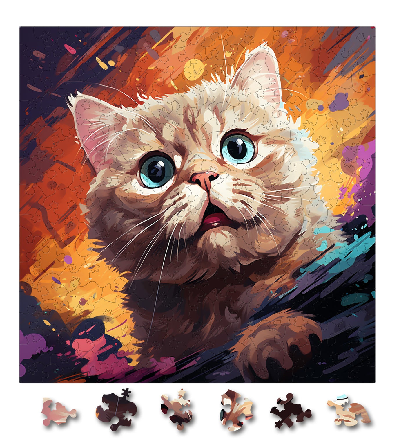 Puzzle cu Pisici - British Shorthair 2 - 200 piese - 30 x 30 cm