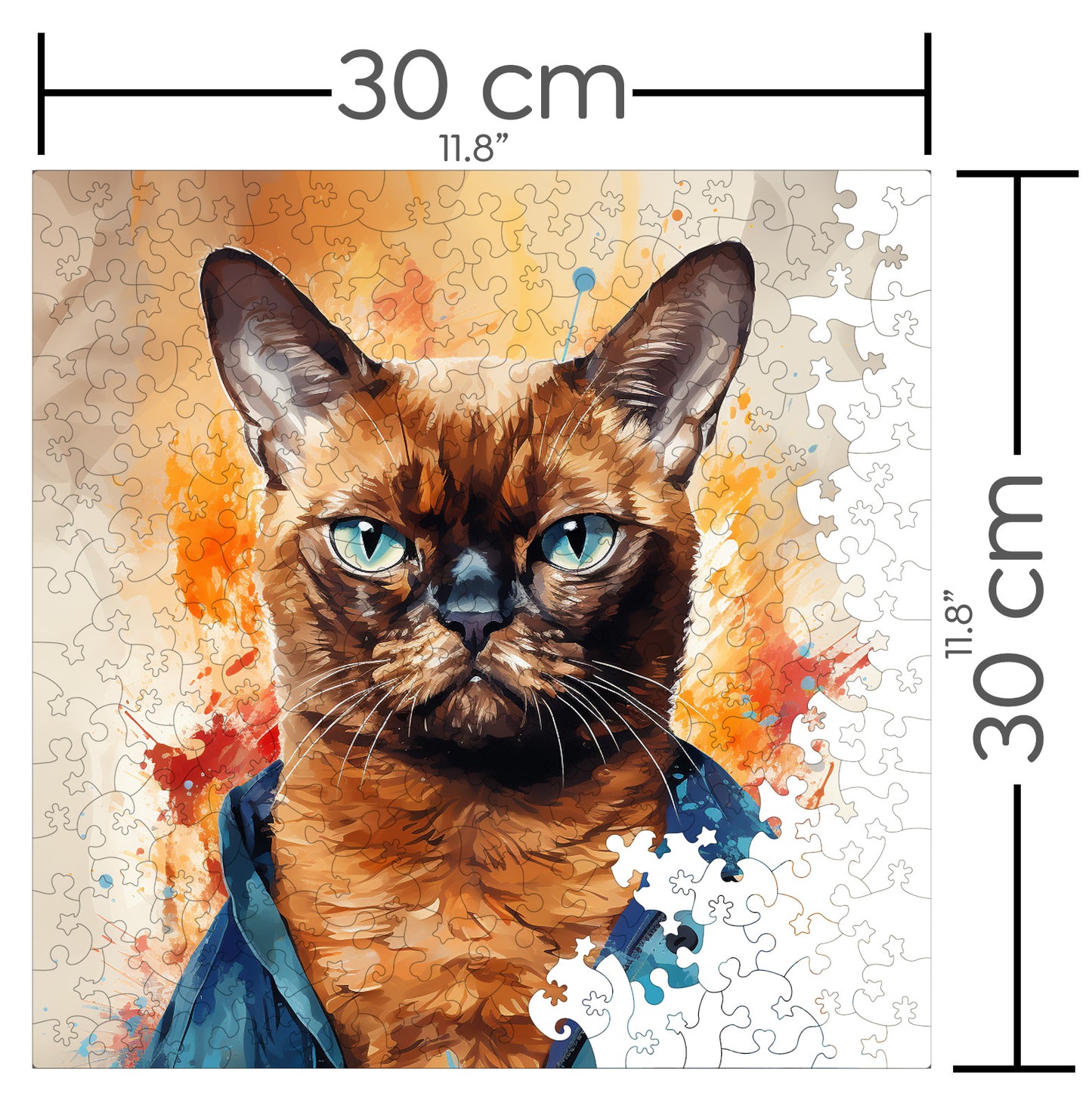 Puzzle cu Pisici - Burmese 2 - 200 piese - 30 x 30 cm