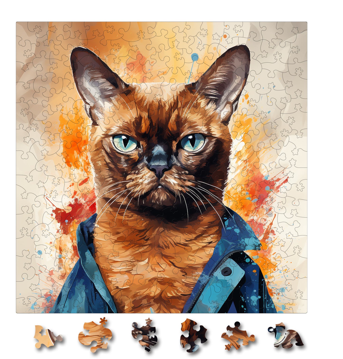 Puzzle cu Pisici - Burmese 2 - 200 piese - 30 x 30 cm