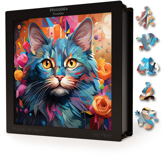 Puzzle cu Pisici - Chartreux 1 - 200 piese - 30 x 30 cm