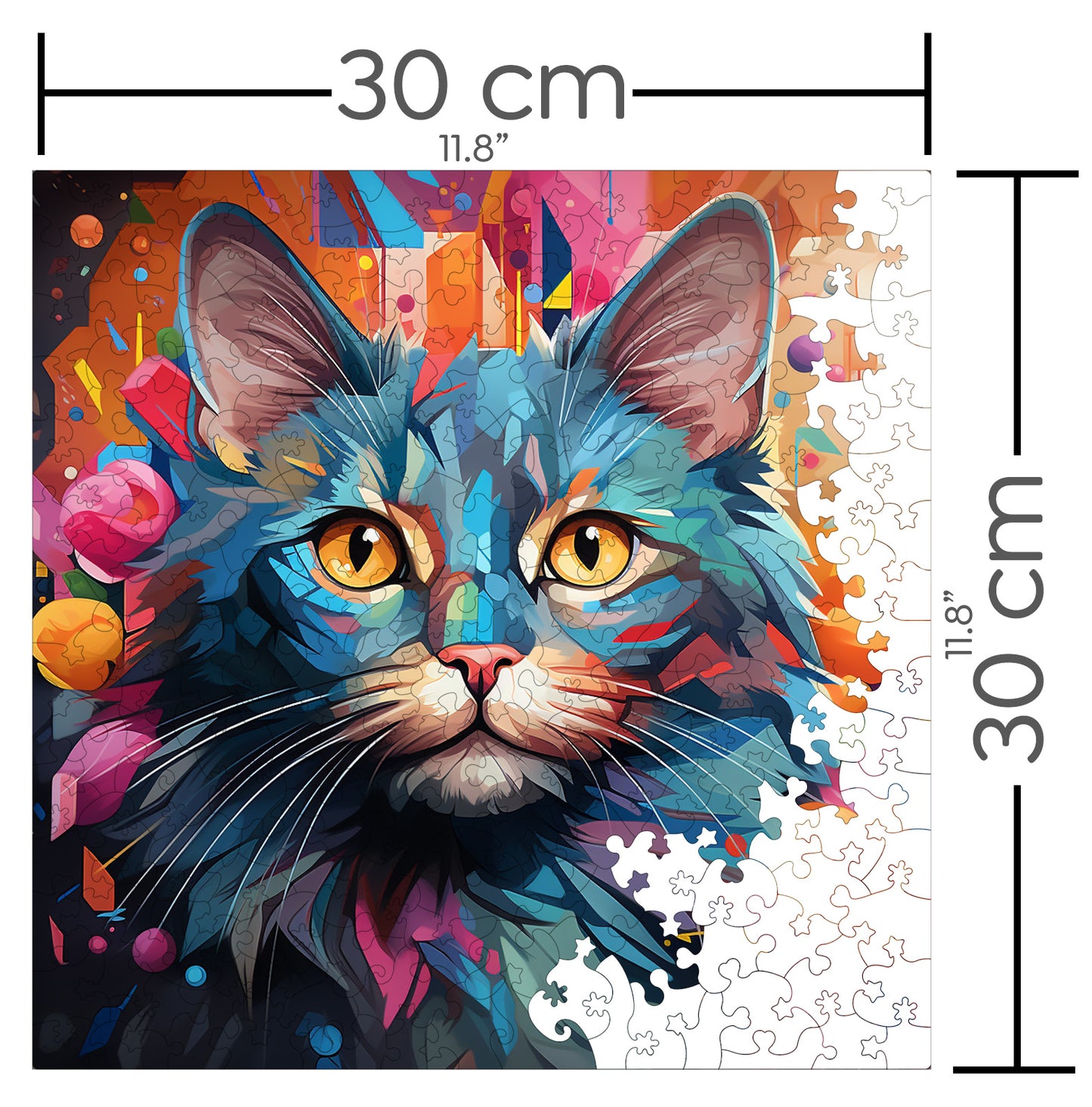 Puzzle cu Pisici - Chartreux 1 - 200 piese - 30 x 30 cm