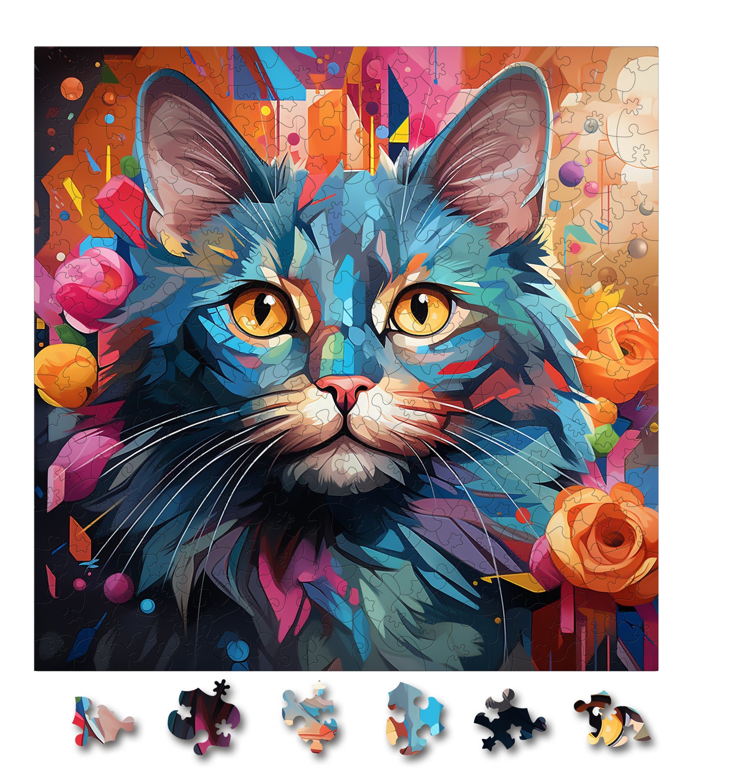 Puzzle cu Pisici - Chartreux 1 - 200 piese - 30 x 30 cm
