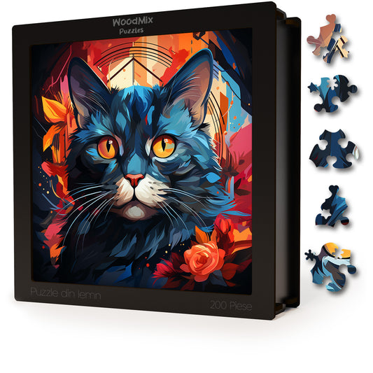 Puzzle cu Pisici - Chartreux 2 - 200 piese - 30 x 30 cm