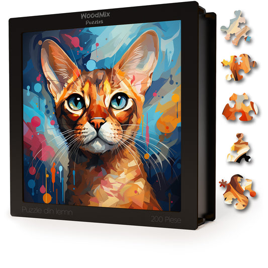Puzzle cu Pisici - Chausie 2 - 200 piese - 30 x 30 cm