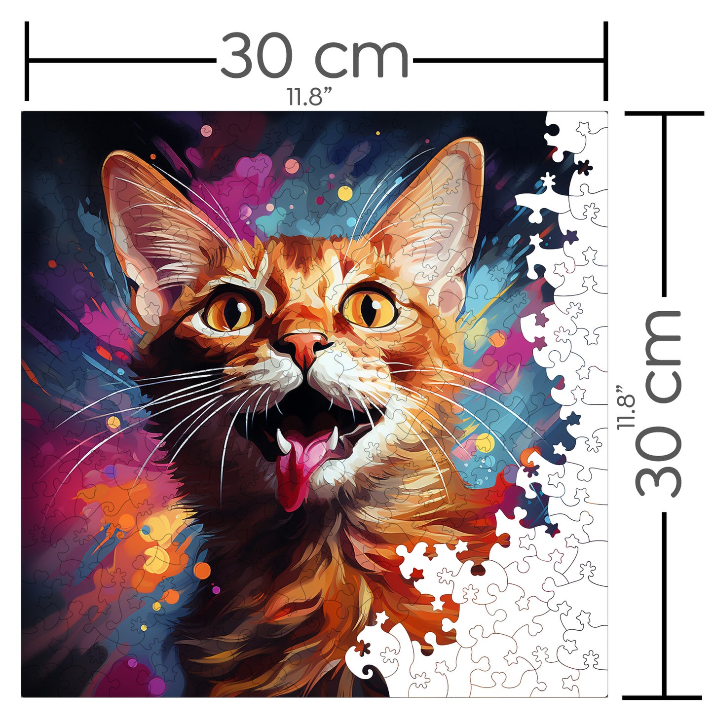 Puzzle cu Pisici - Chausie 4 - 200 piese - 30 x 30 cm