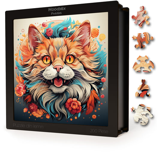 Puzzle cu Pisici - Chinese Li Hua 2 - 200 piese - 30 x 30 cm