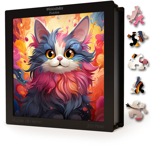 Puzzle cu Pisici - Chinese Li Hua 3 - 200 piese - 30 x 30 cm