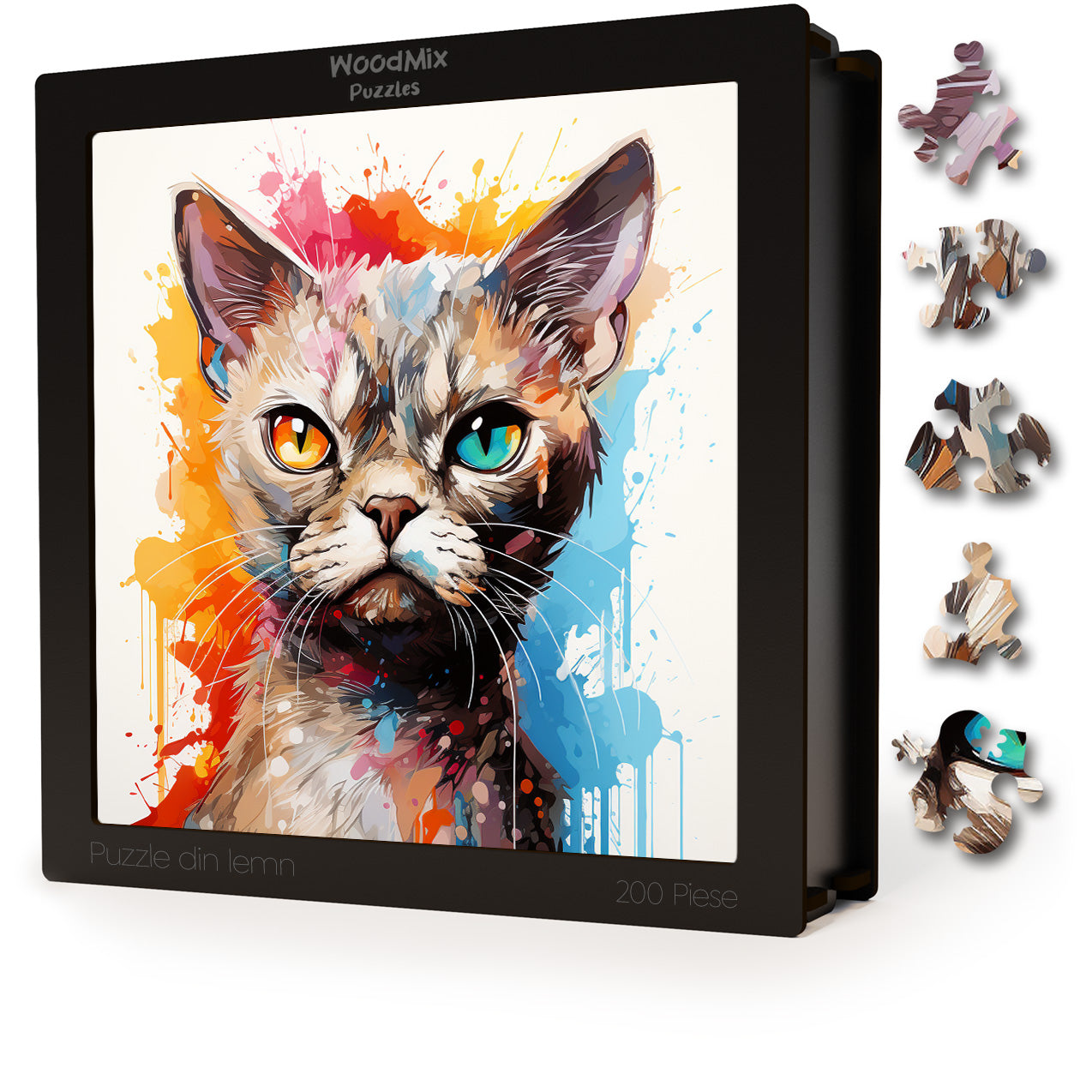 Puzzle cu Pisici - Colorpoint Shorthair 1 - 200 piese - 30 x 30 cm