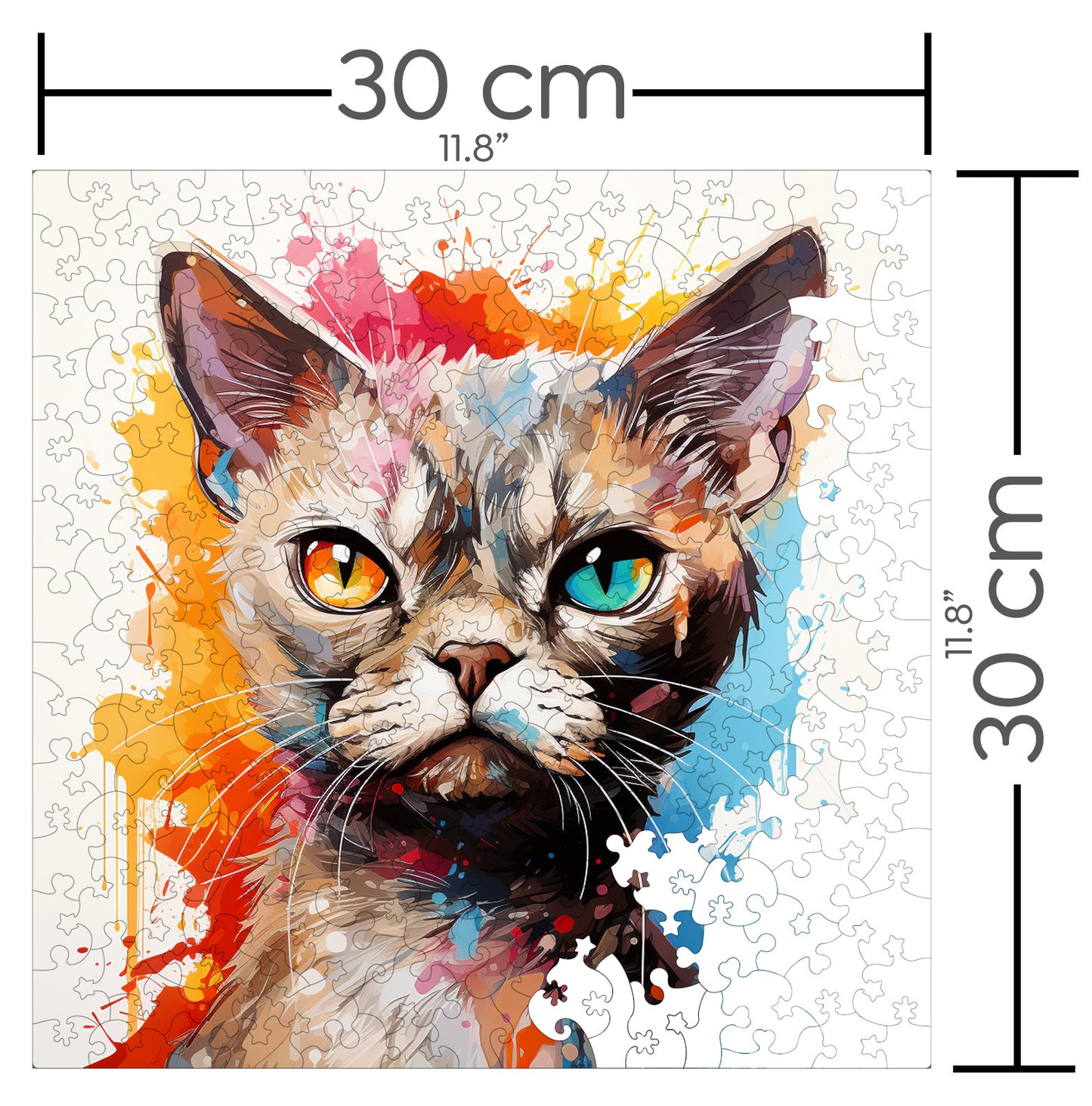 Puzzle cu Pisici - Colorpoint Shorthair 1 - 200 piese - 30 x 30 cm