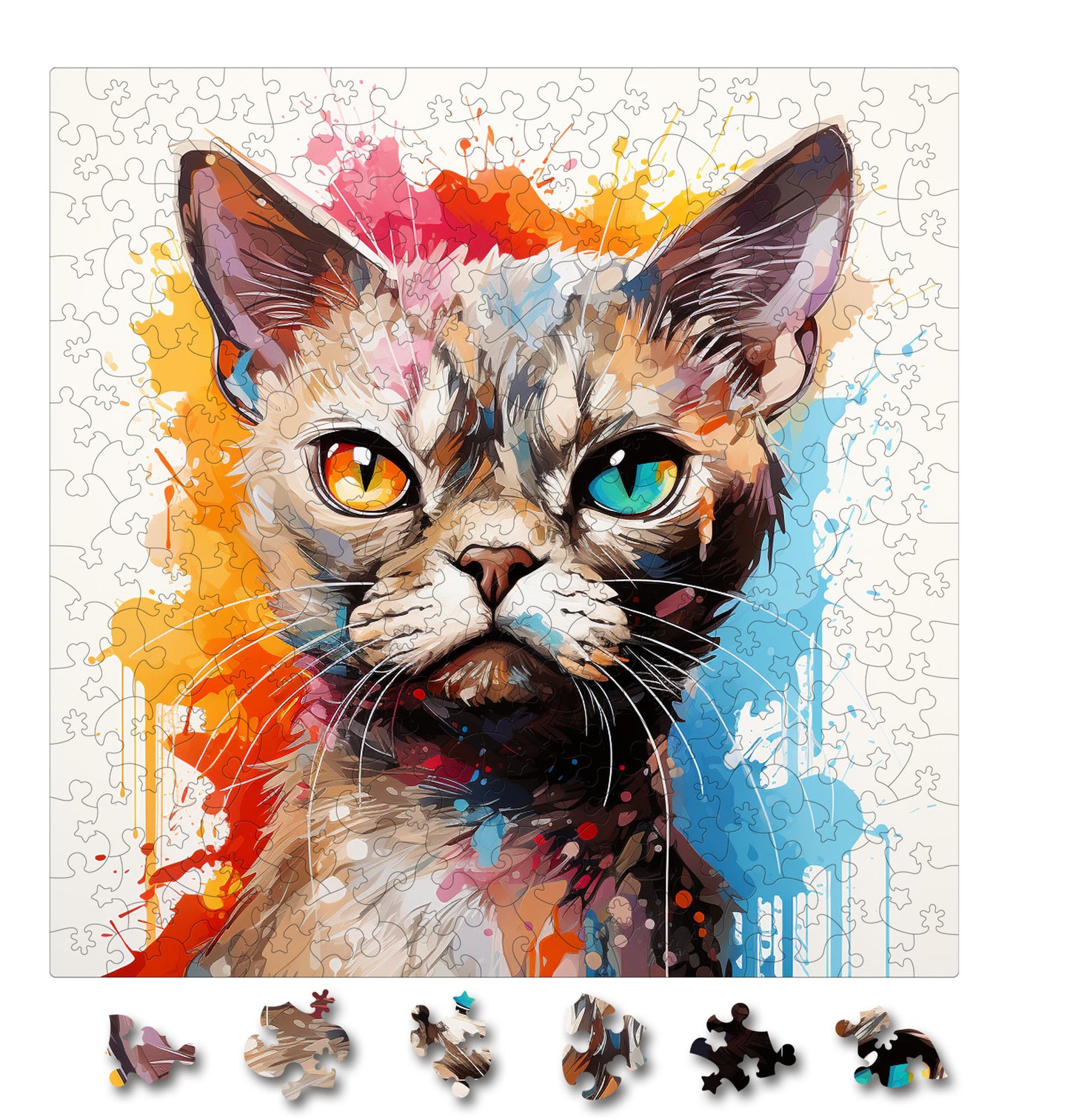 Puzzle cu Pisici - Colorpoint Shorthair 1 - 200 piese - 30 x 30 cm