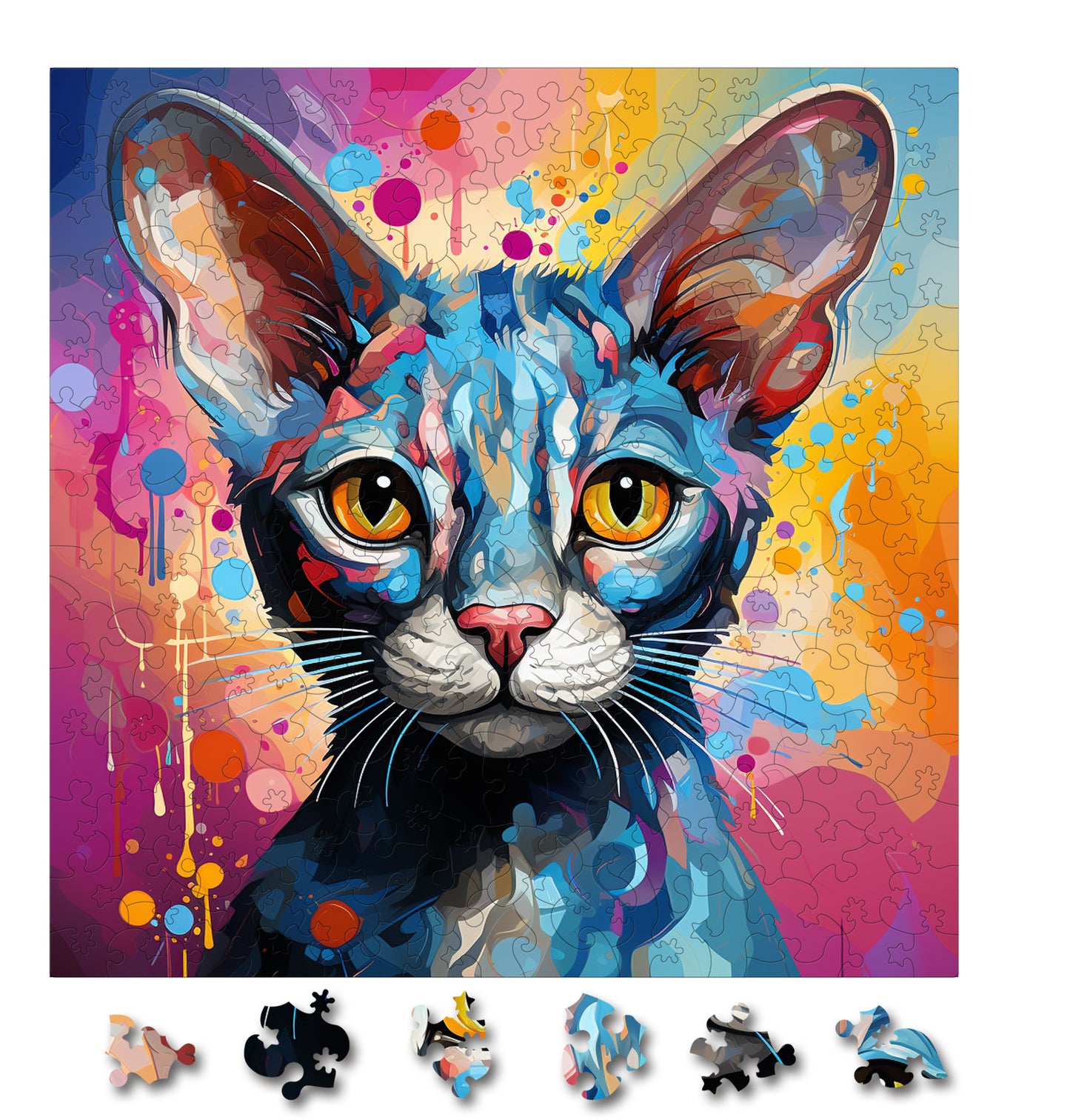 Puzzle cu Pisici - Colorpoint Shorthair 2 - 200 piese - 30 x 30 cm