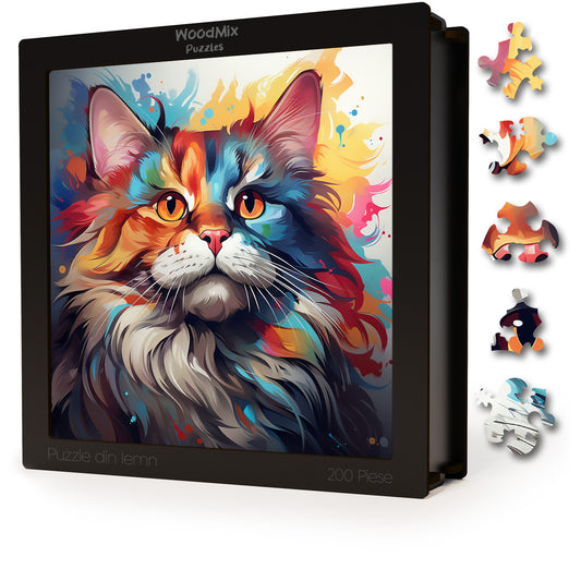 Puzzle cu Pisici - Cymric 1 - 200 piese - 30 x 30 cm