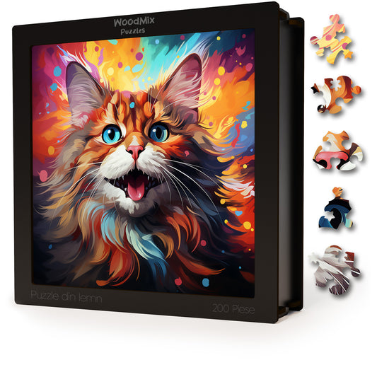 Puzzle cu Pisici - Cymric 3 - 200 piese - 30 x 30 cm