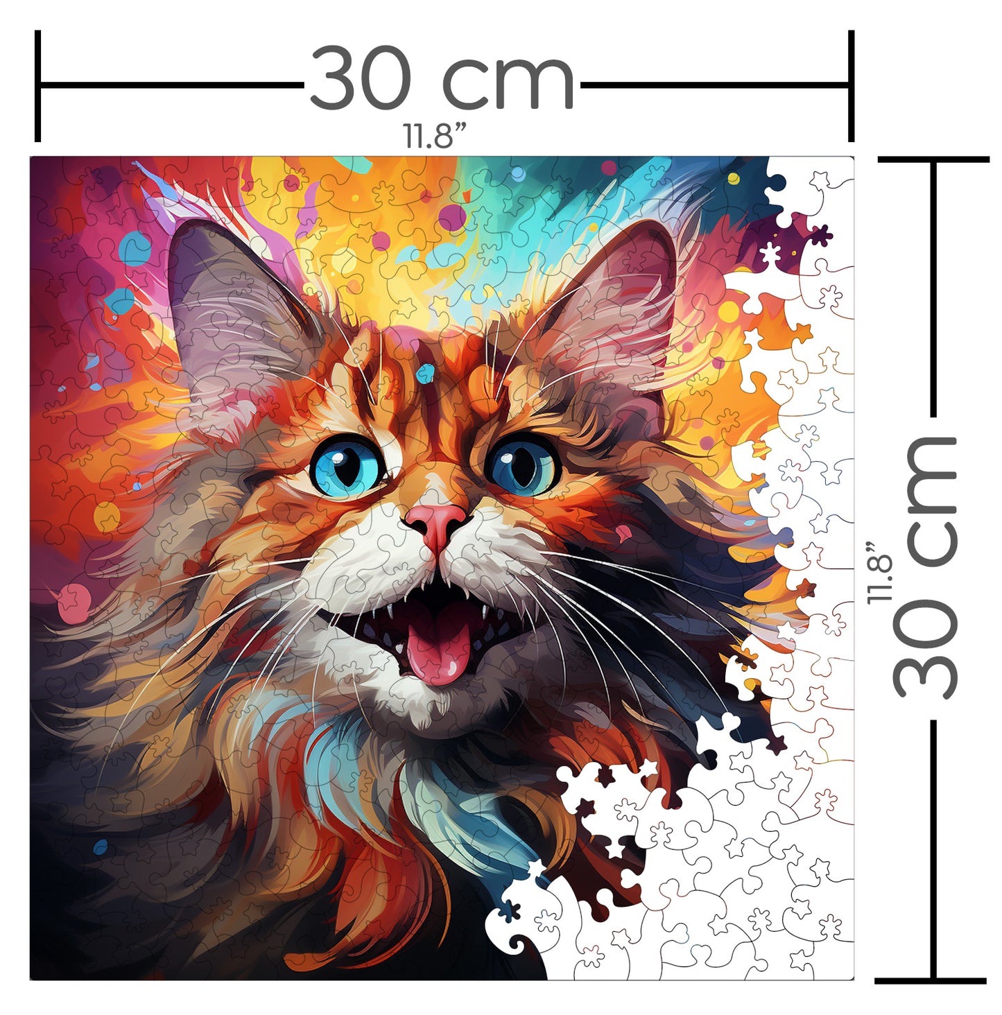 Puzzle cu Pisici - Cymric 3 - 200 piese - 30 x 30 cm