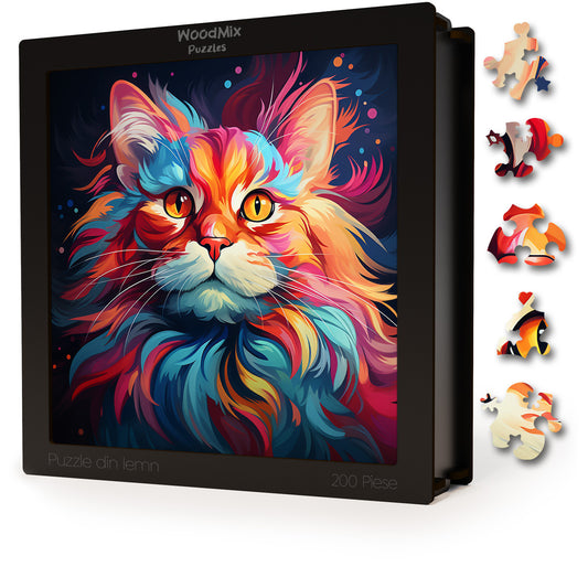 Puzzle cu Pisici - Cymric 4 - 200 piese - 30 x 30 cm