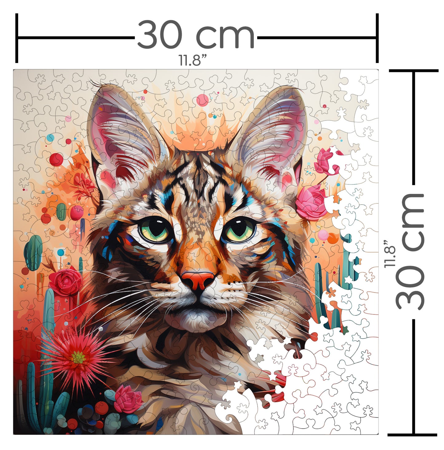 Puzzle cu Pisici - Desert Lynx 4 - 200 piese - 30 x 30 cm
