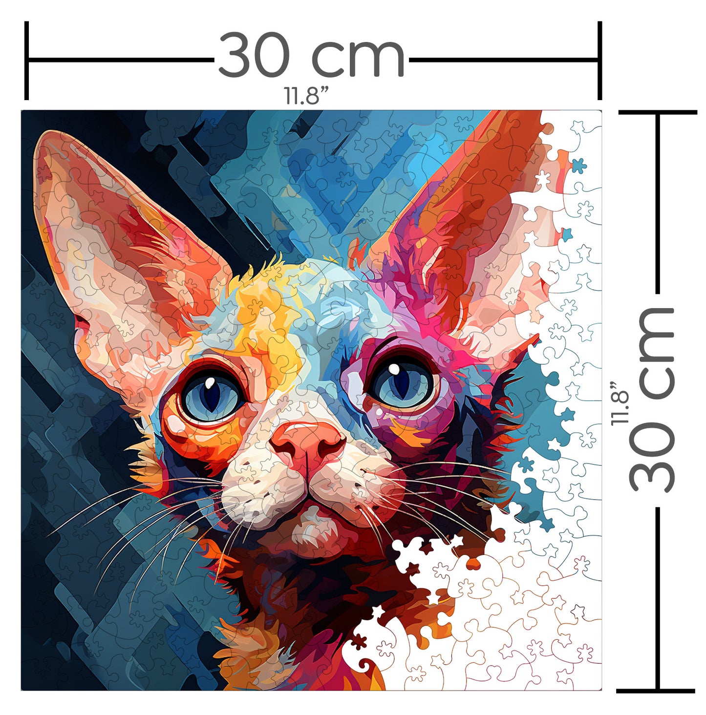 Puzzle cu Pisici - Devon Rex 2 - 200 piese - 30 x 30 cm